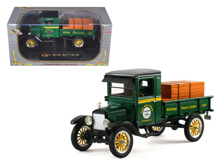 1923 Ford Model TT Lamber Truck Green 1/32 Diecast Model Car by Signature Models-0