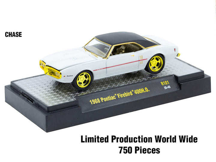 "Auto-Thentics" 6 piece Set Release 101 IN DISPLAY CASES Limited Edition 1/64 Diecast Model Cars by M2 Machines-1