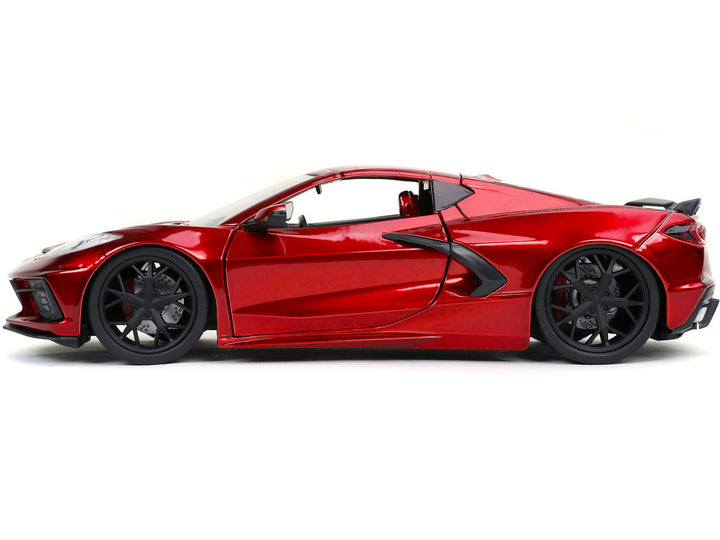 2020 Chevrolet Corvette Stingray C8 Candy Red "Bigtime Muscle" 1/24 Diecast Model Car by Jada-1