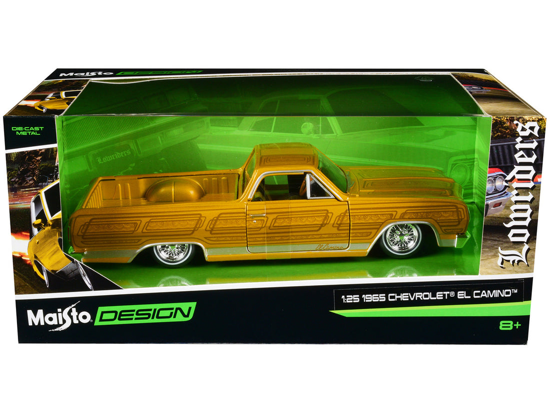 Low Riders 1965pickup Chevrolet 1965 El Camino Lowrider Gold Metallic with Graphics