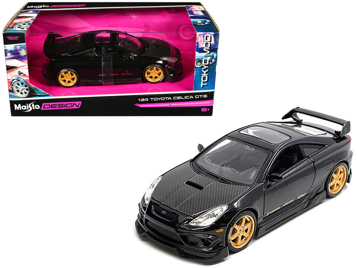 Toyota Celica GT-S Black with Carbon Hood and Sunroof "Maisto Design Tokyo Mod" Series 1/24 Diecast Model Car by Maisto-0