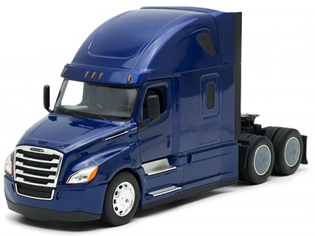 Freightliner Cascadia Truck Blue "Transporter" 1/32 Diecast Model by Welly-1