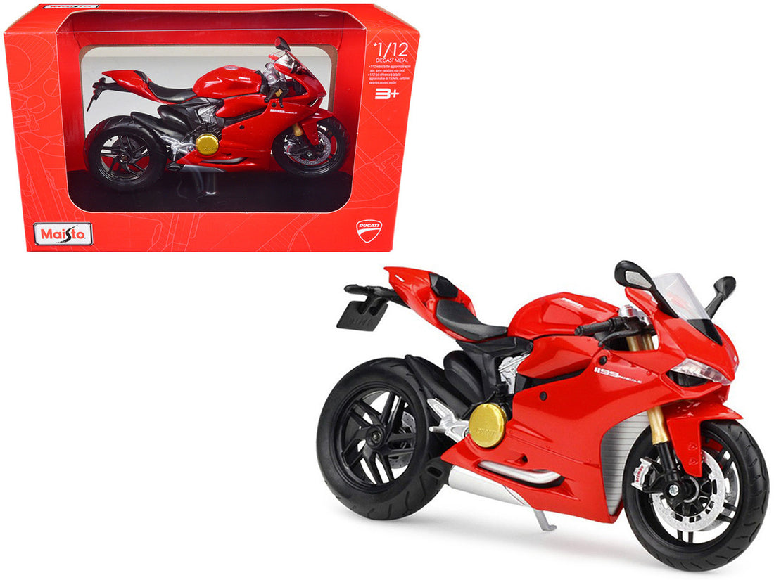 Ducati 1199 Panigale Red with Stand 1/12 Diecast Motorcycle Model by Maisto-0