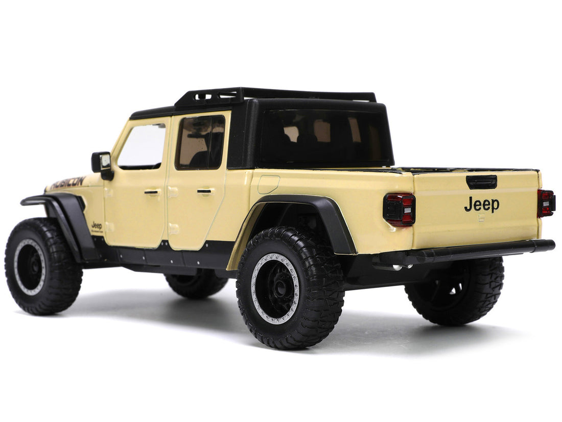 2020 Jeep Gladiator Rubicon Pickup Truck Cream with Roof Rack with Extra Wheels "Just Trucks" Series 1/24 Diecast Model Car by Jada-2