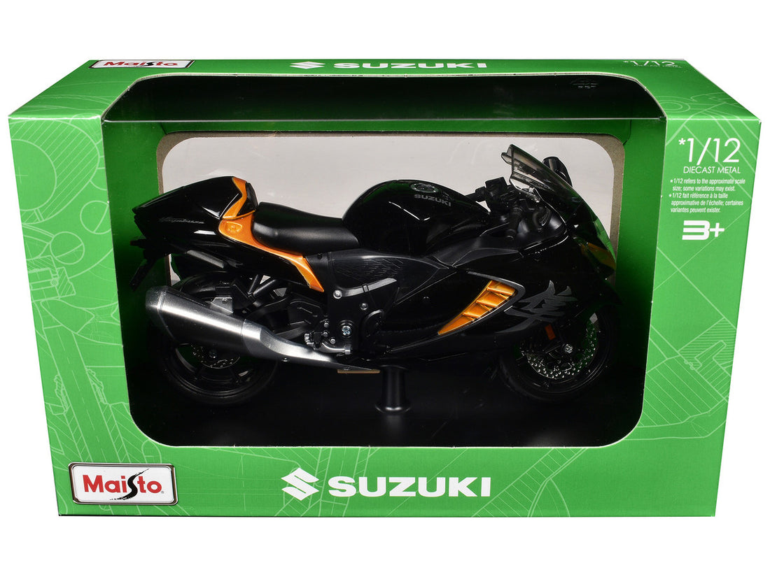 2022 Suzuki Hayabusa Black Metallic 1/12 Diecast Motorcycle Model by Maisto-1