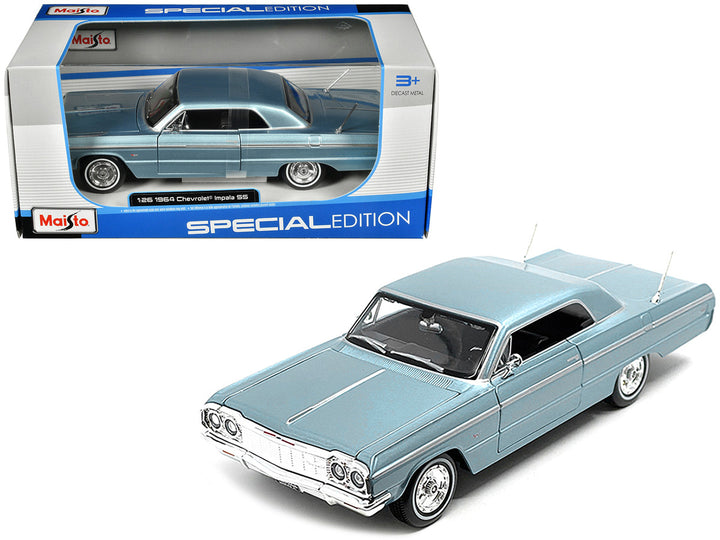 1964 Chevrolet Impala SS Blue Metallic "Special Edition" Series 1/26 Diecast Model Car by Maisto-0