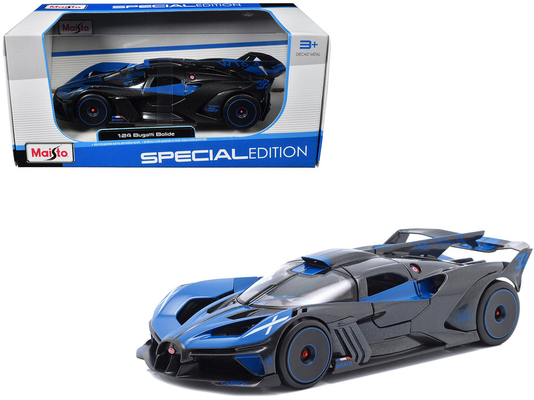 Bugatti Bolide Blue and Black Metallic "Special Edition" Series 1/24 Diecast Model Car by Maisto-4