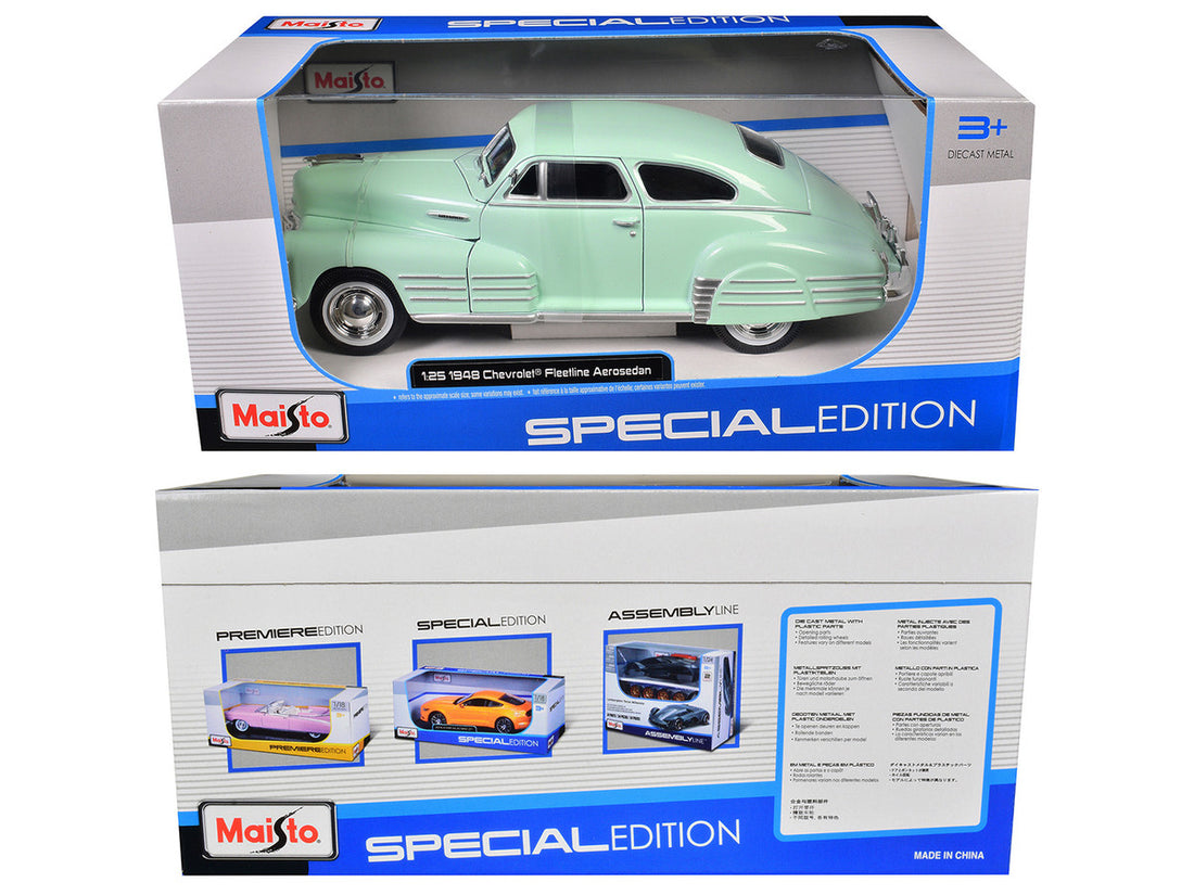 1948 Chevrolet Fleetline Aerosedan Light Green "Special Edition" Series 1/25 Diecast Model Car by Maisto-1