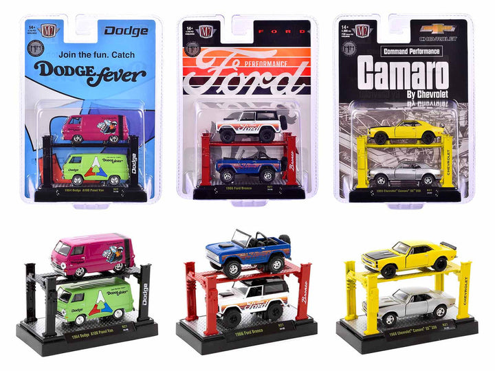 "Auto Lifts" Set of 6 pieces Series 27 Limited Edition to 4750 pieces Worldwide 1/64 Diecast Model Cars by M2 Machines-0