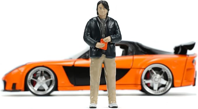 Mazda RX-7 1995 Widebody With Han Figure Tokyo Drift Jada 1:24 – Fast &amp; Furious – Hollywood Rides | 33174 Side View