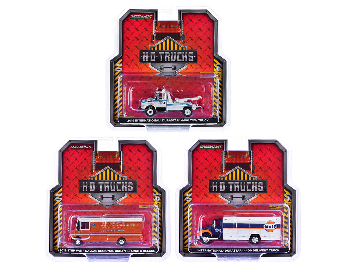 "Heavy Duty H.D. Trucks" Set of 3 pieces Series 25 1/64 Diecast Models by Greenlight-3