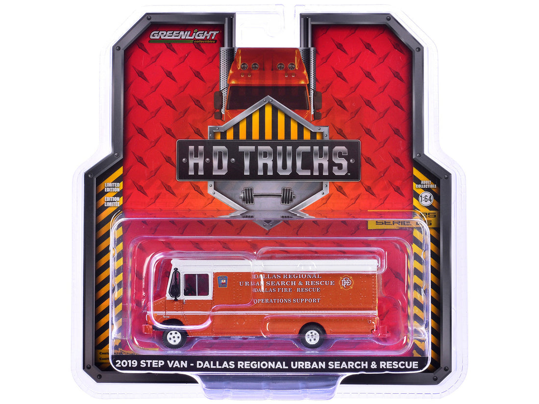 2019 Step Van "Dallas Regional Urban Search & Rescue - Dallas Fire Department Texas" Red with White Top "H.D. Trucks" Series 25 1/64 Diecast Model Car by Greenlight-2