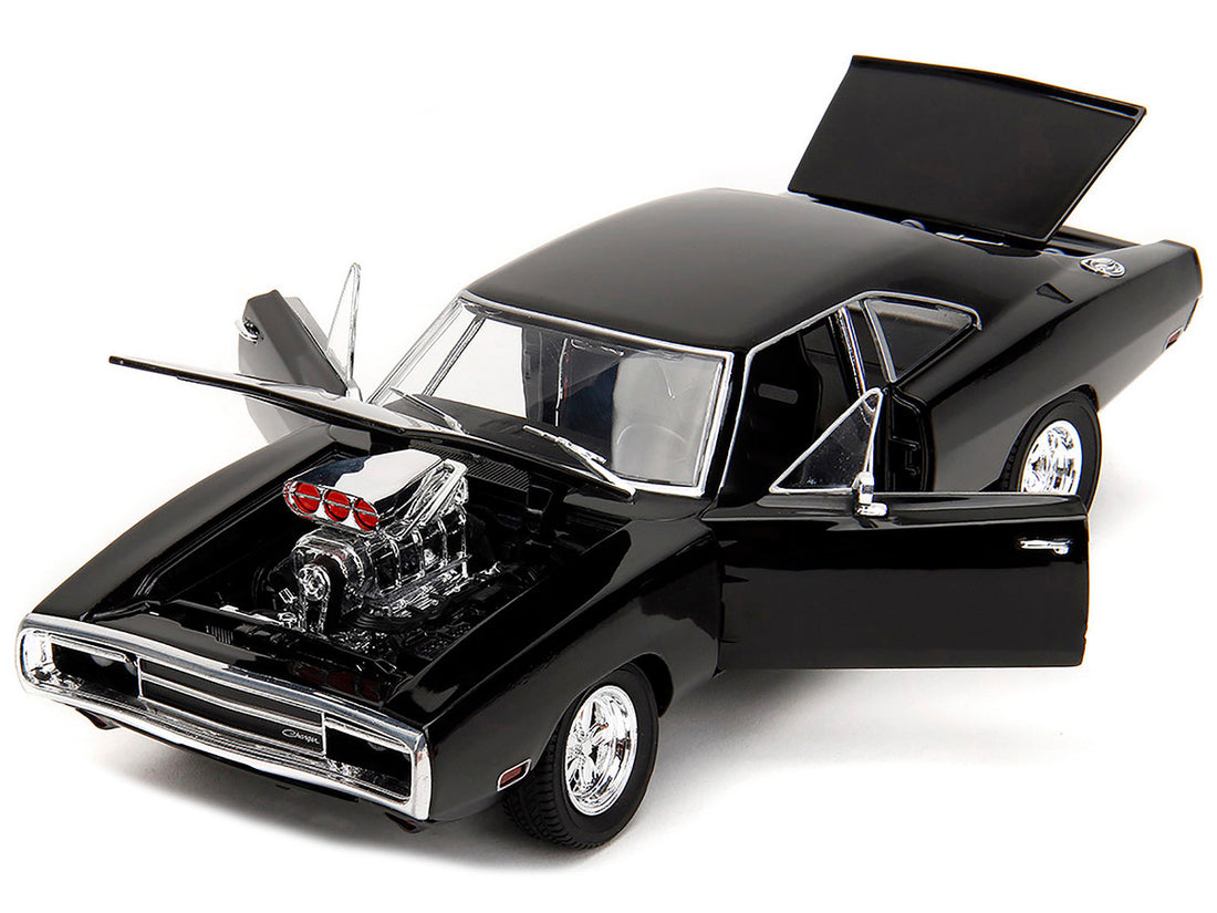 Dom's Dodge Charger R/T Black "Fast & Furious" (2009) Movie "TrueSpec" Series 1/24 Diecast Model Car by Jada-2