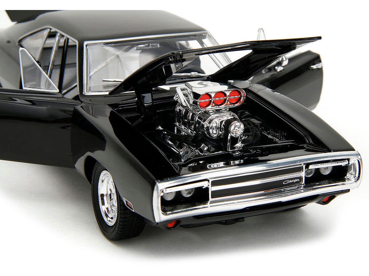 Dom's Dodge Charger R/T Black "Fast & Furious" (2009) Movie "TrueSpec" Series 1/24 Diecast Model Car by Jada-3