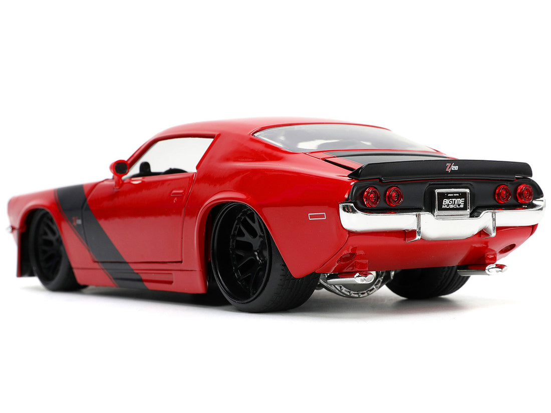 1971 Chevrolet Camaro Z/28 Red with Matt Black Stripes "Bigtime Muscle" Series 1/24 Diecast Model Car by Jada-3