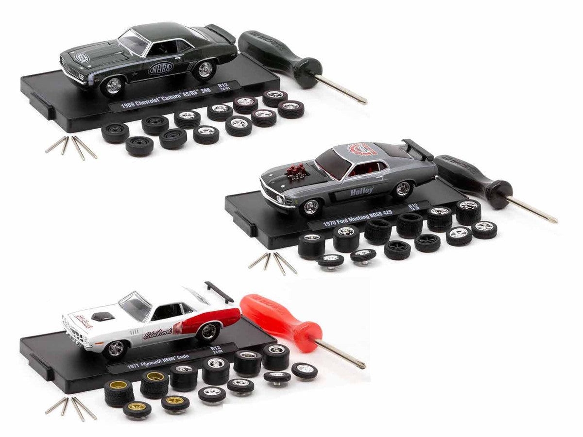 "Auto Wheels" 3 piece Car Set Release 12 Limited Edition to 5000 pieces Worldwide 1/64 Diecast Model Cars by M2 Machines-1