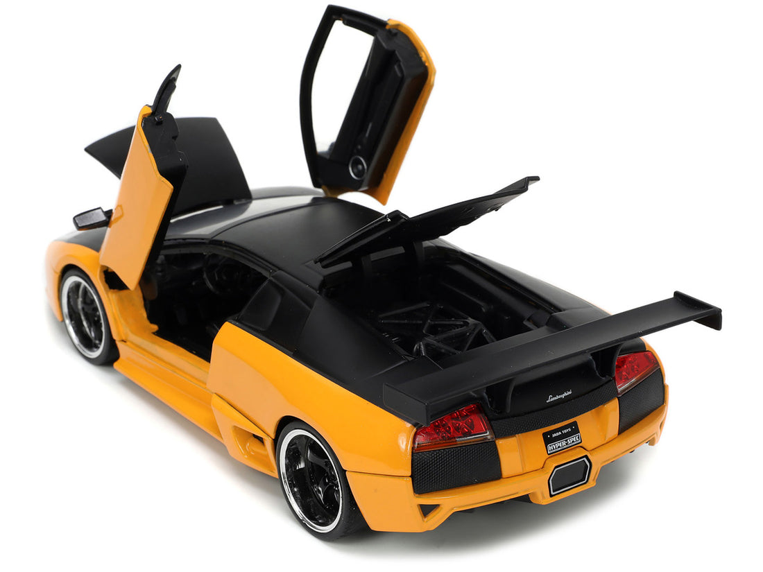 Lamborghini Murcielago LP 640 Yellow Metallic and Matt Black "Hyper-Spec" Series 1/24 Diecast Model Car by Jada-2