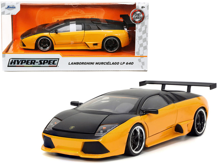 Lamborghini Murcielago LP 640 Yellow Metallic and Matt Black "Hyper-Spec" Series 1/24 Diecast Model Car by Jada-0