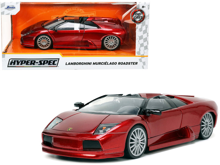 Lamborghini Murcielago Roadster Red Metallic "Hyper-Spec" Series 1/24 Diecast Model Car by Jada-0