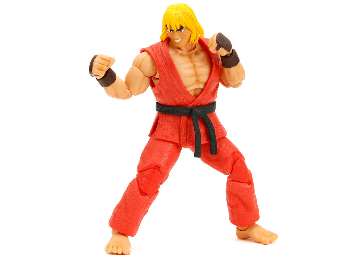 Ken 6" Moveable Figure with Accessories and Alternate Head and Hands "Ultra Street Fighter II: The Final Challengers" (2017) Video Game Model by Jada-2