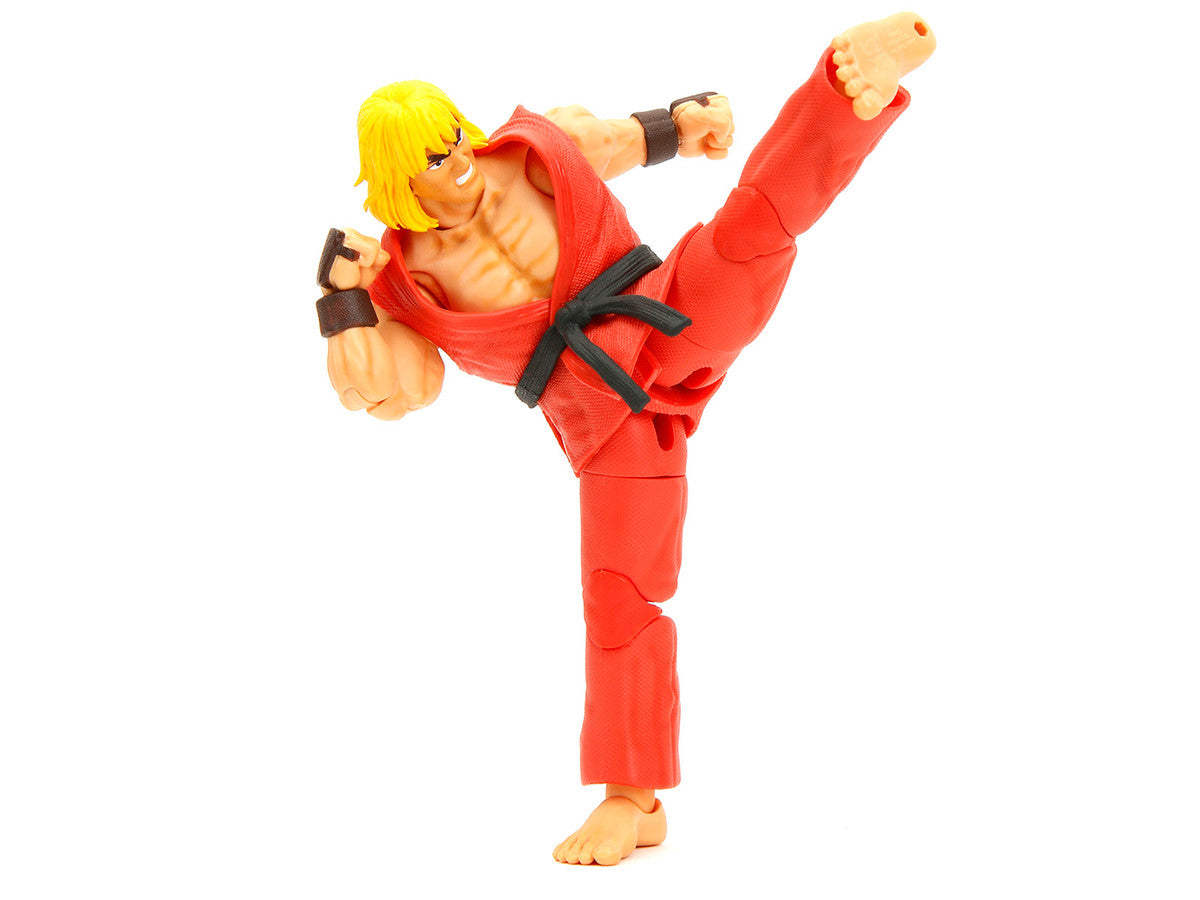 Ken 6" Moveable Figure with Accessories and Alternate Head and Hands "Ultra Street Fighter II: The Final Challengers" (2017) Video Game Model by Jada-1