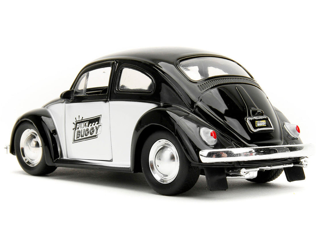 1959 Volkswagen Beetle "Punch Buggy" Black and White and Boxing Gloves Accessory "Punch Buggy" Series 1/32 Diecast Model Car by Jada-4