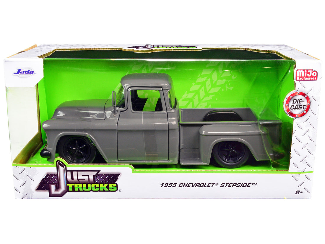 1955 Chevrolet Stepside Pickup Truck Gray "Just Trucks" Series 1/24 Diecast Model Car by Jada-0