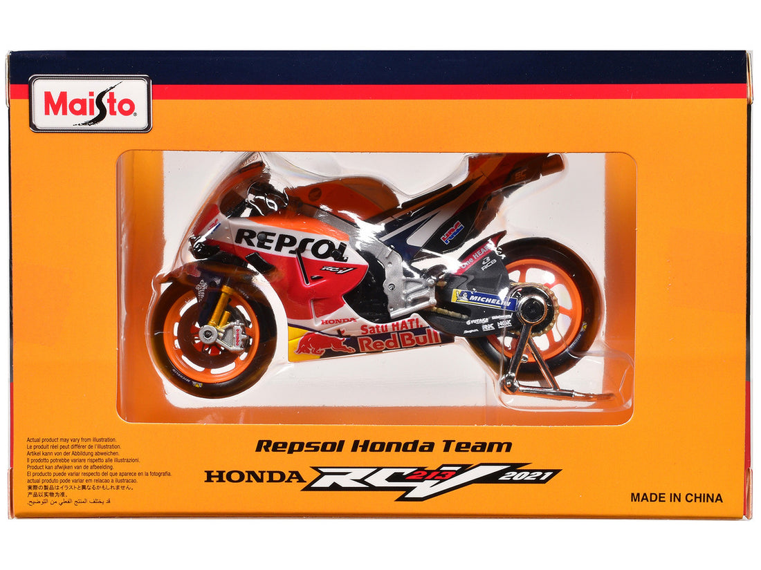 Honda RC213V #44 Pol Espargaro and #93 Marc Marquez "Repsol Honda Team" "MotoGP World Championship" (2021) Set of 2 Motorcycles 1/18 Diecast Models by Maisto-2