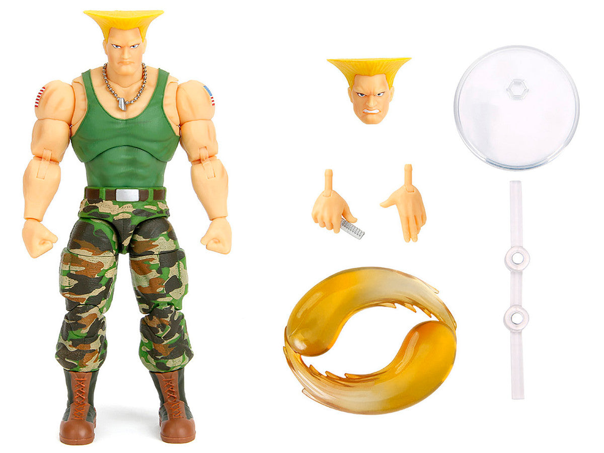 Guile 6 inch Street Fighter figure with alternate head hands and accessories