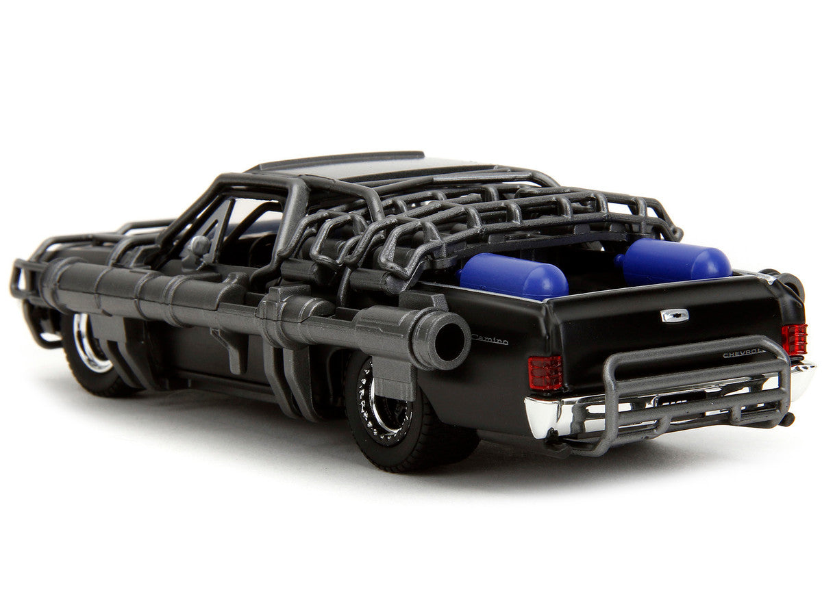 1967 Chevrolet El Camino with Cannons Matt Black "Fast X" (2023) Movie "Fast & Furious" Series 1/32 Diecast Model Car by Jada-2