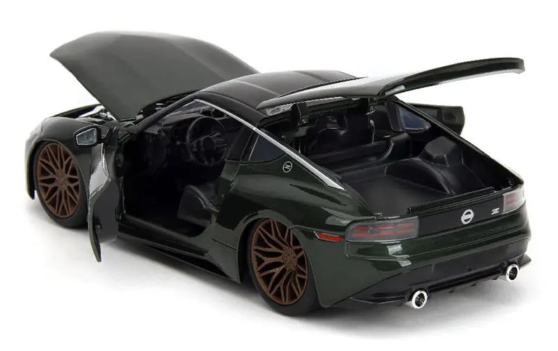 Nissan Z – Dark Green – Jada 1:24 2023 Fast &amp; Furious: Fast X | 34791 Rear and Open Door View