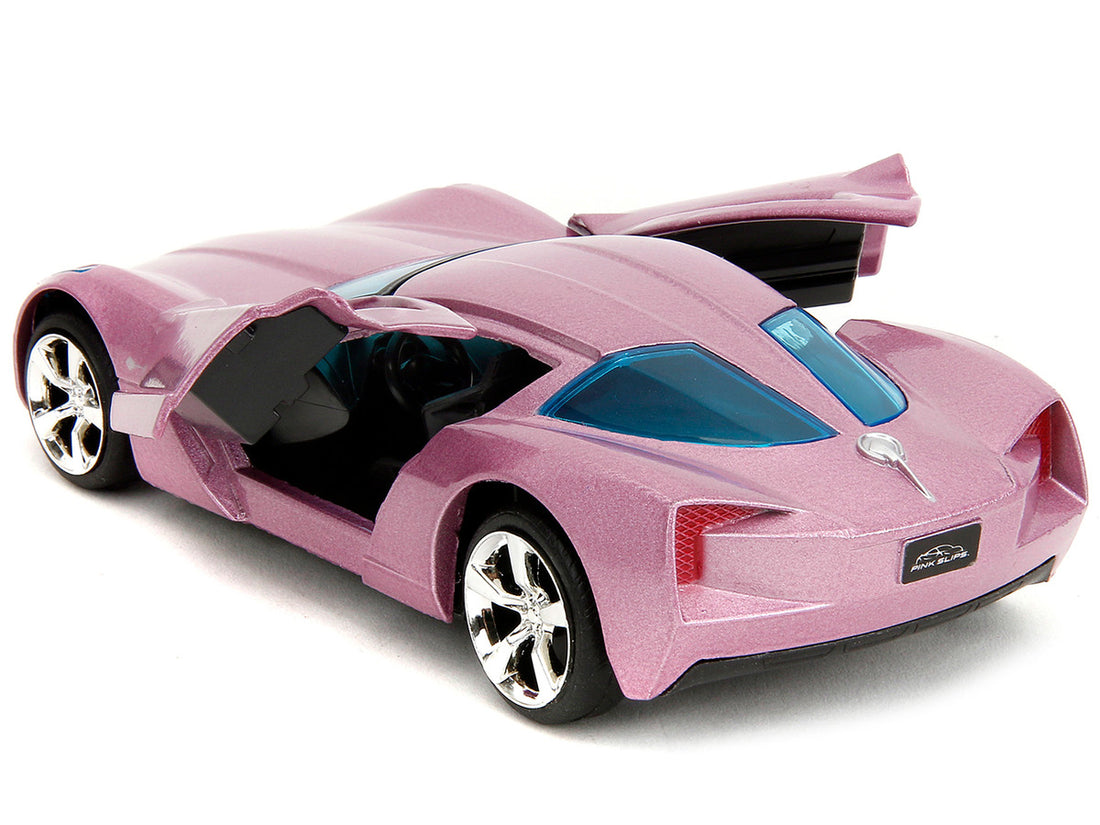 2009 Chevrolet Corvette Stingray Concept Pink Metallic with Blue Tinted Windows "Pink Slips" Series 1/32 Diecast Model Car by Jada-3