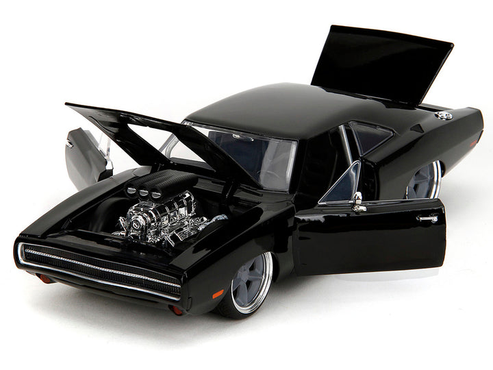 1970 Dodge Charger R/T Black "Fast X" (2023) Movie "Fast & Furious" Series 1/24 Diecast Model Car by Jada-1