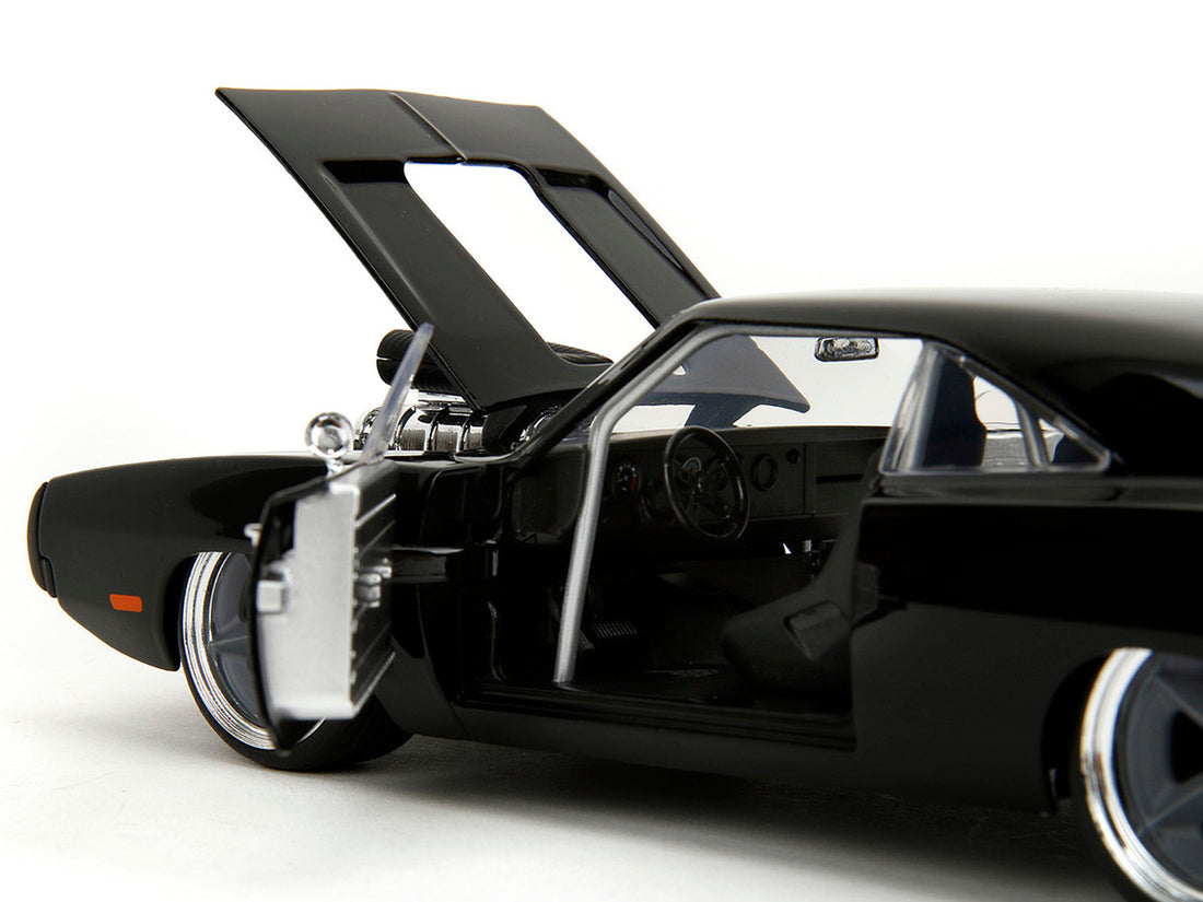 1970 Dodge Charger R/T Black "Fast X" (2023) Movie "Fast & Furious" Series 1/24 Diecast Model Car by Jada-4