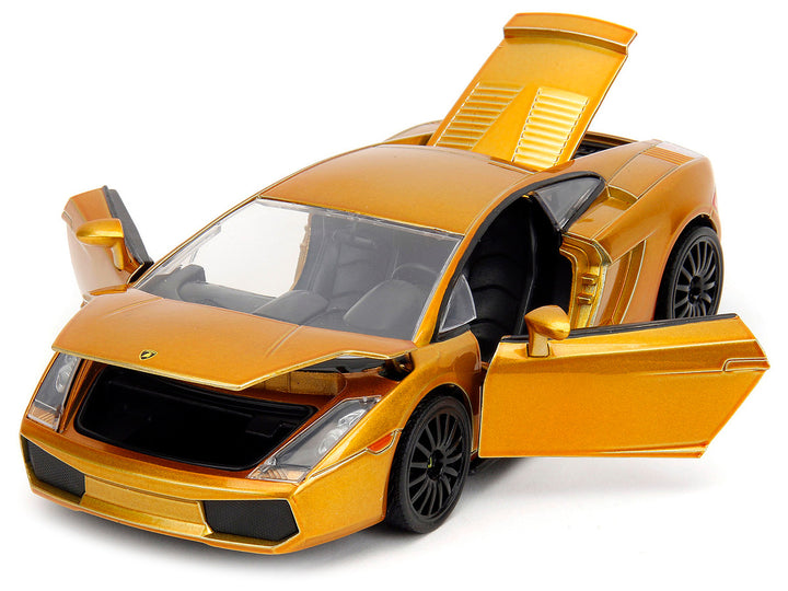 Lamborghini Gallardo Gold Metallic "Fast X" (2023) Movie "Fast & Furious" Series 1/24 Diecast Model Car by Jada-1