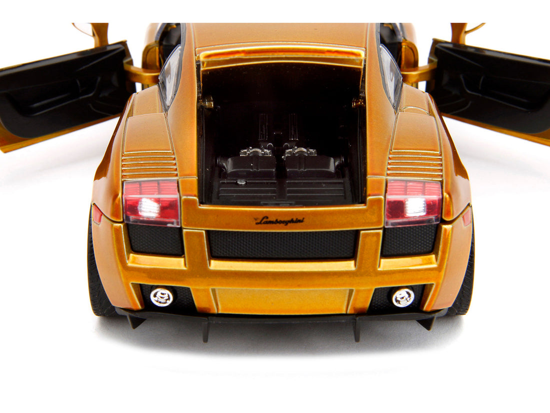 Lamborghini Gallardo Gold Metallic "Fast X" (2023) Movie "Fast & Furious" Series 1/24 Diecast Model Car by Jada-3