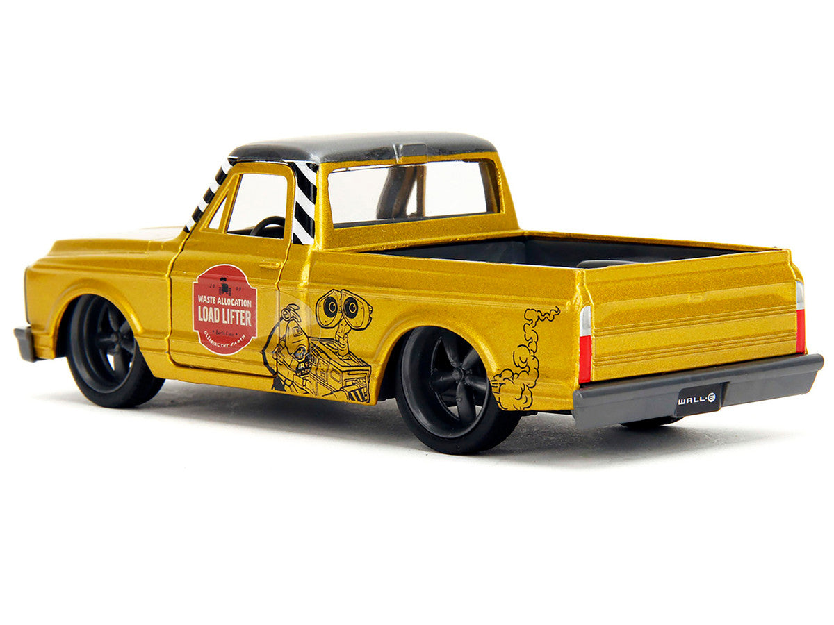 1972 Chevrolet Cheyenne Pickup Truck Gold Metallic with Gray Top "Wall-E" (2008) Movie "Hollywood Rides" Series 1/32 Diecast Model Car by Jada-1