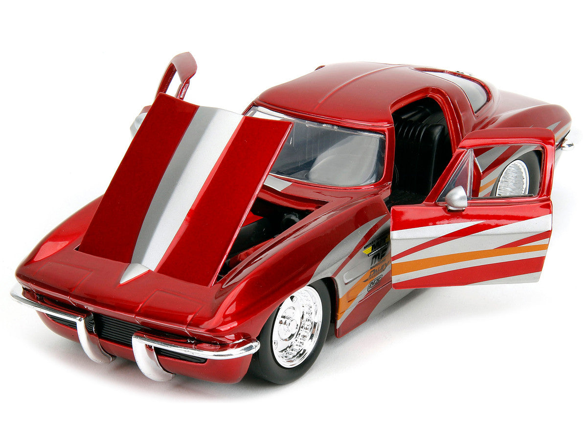 Chevrolet 1963 Corvette Stingray Red Metallic with Silver Graphics