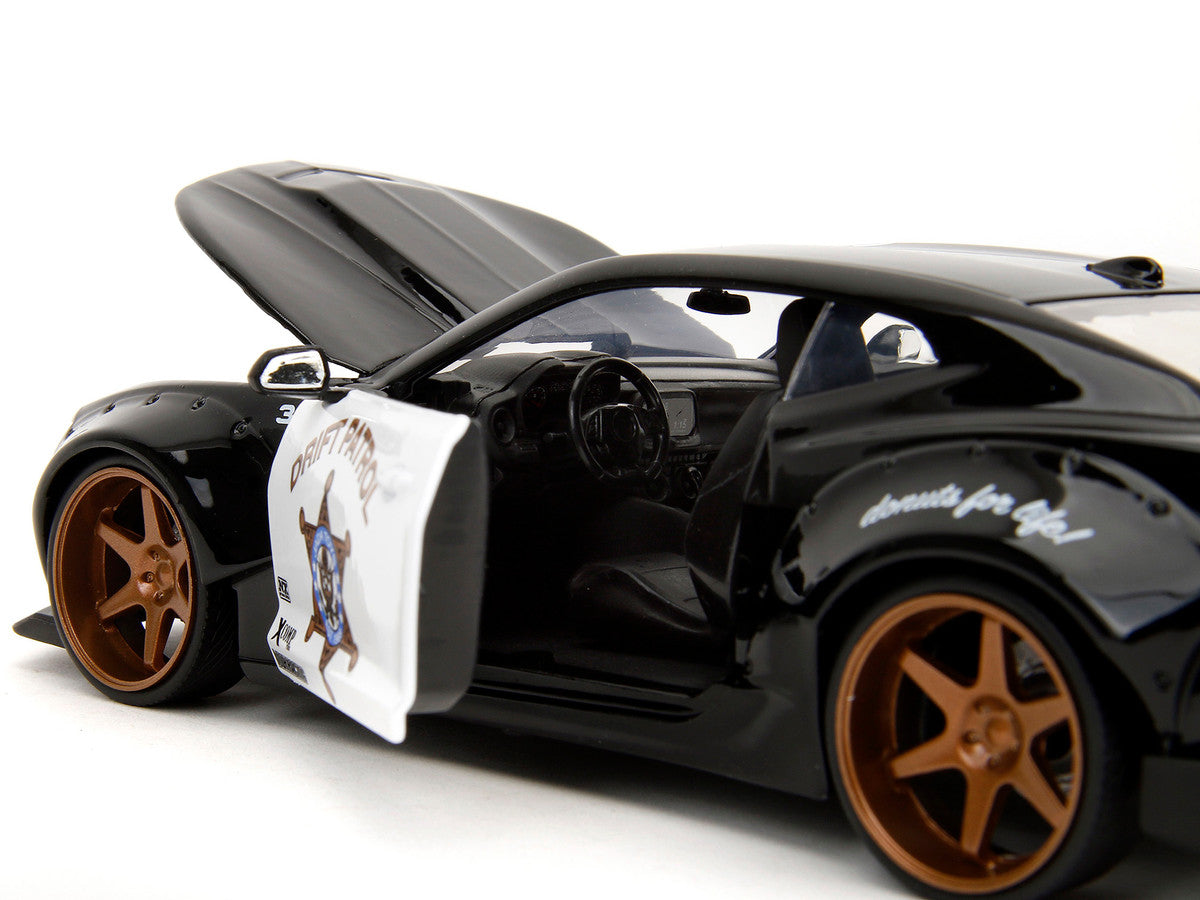 2016 Chevrolet Camaro Widebody Black and White "Drift Patrol" "Wide Body" Series 1/24 Diecast Model Car by Jada-2