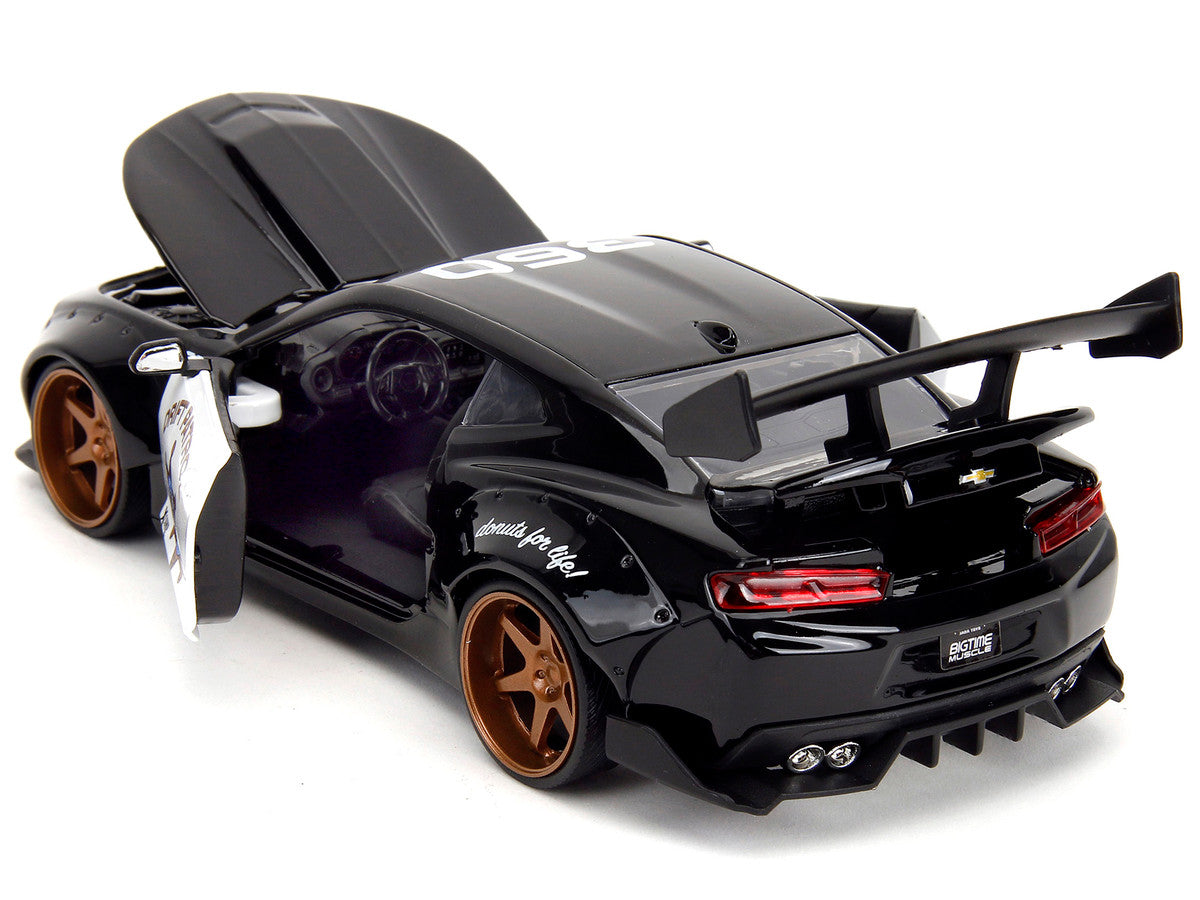 2016 Chevrolet Camaro Widebody Black and White "Drift Patrol" "Wide Body" Series 1/24 Diecast Model Car by Jada-3