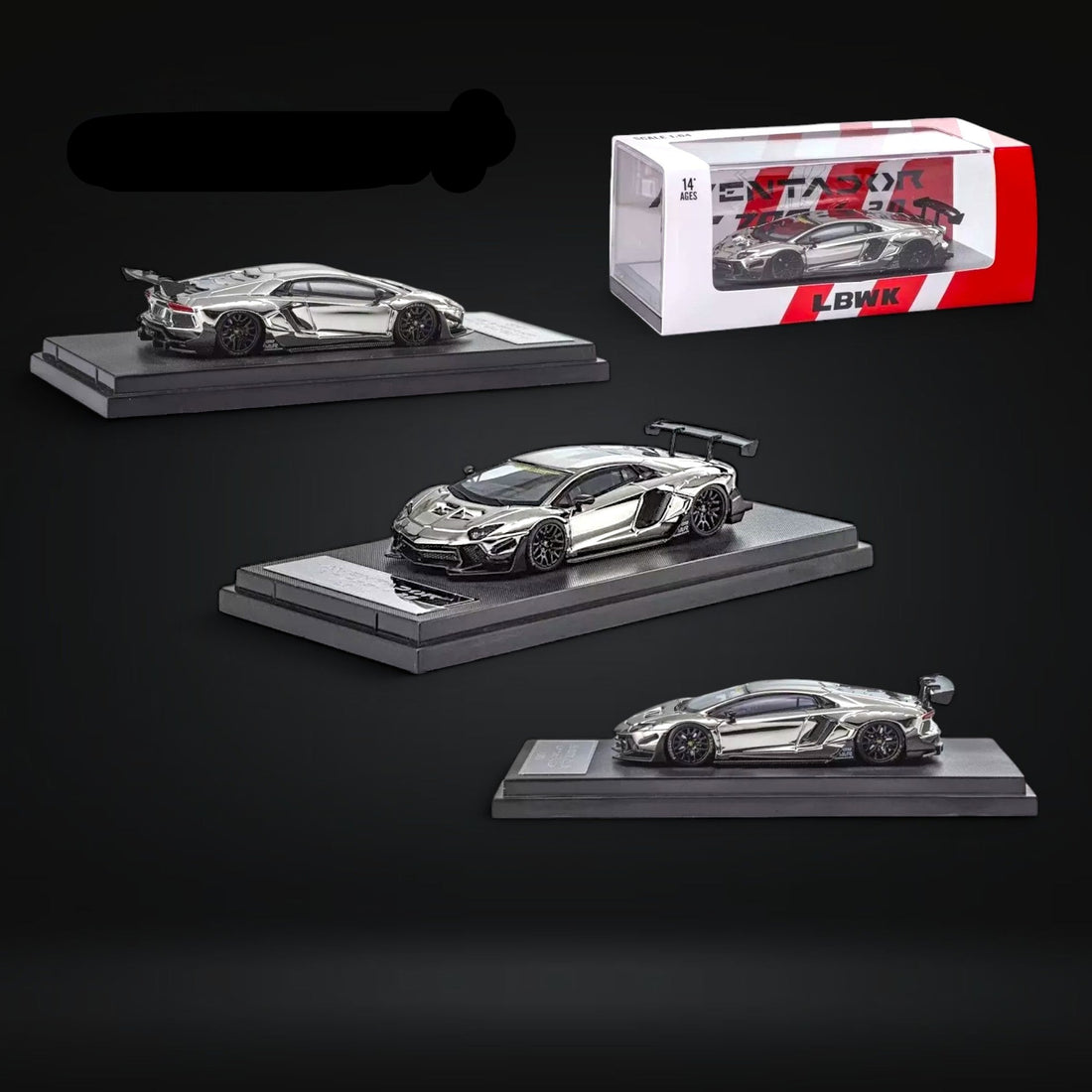 Lamborghini Aventador LBWK LP700-4 Chrome Silver 1:64 by Star Model