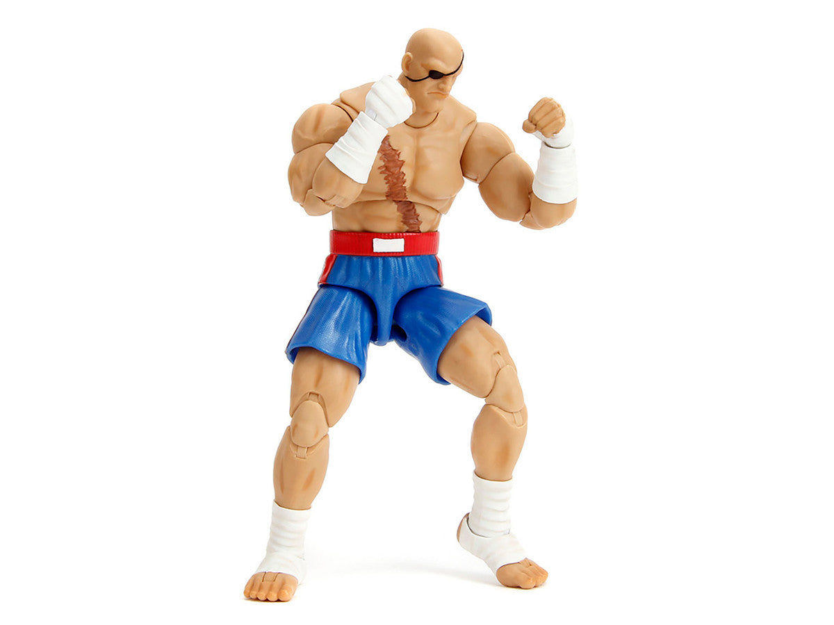 Sagat 7.5" Moveable Figure with Accessories and Alternate Head and Hands "Ultra Street Fighter II: The Final Challengers" (2017) Video Game Model by Jada-1