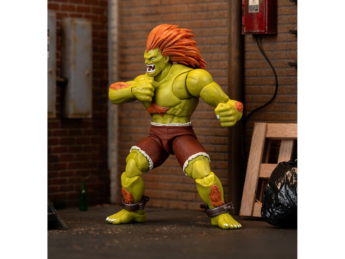 Blanka Jada Toys Ultra Street Fighter II collectible action figure display