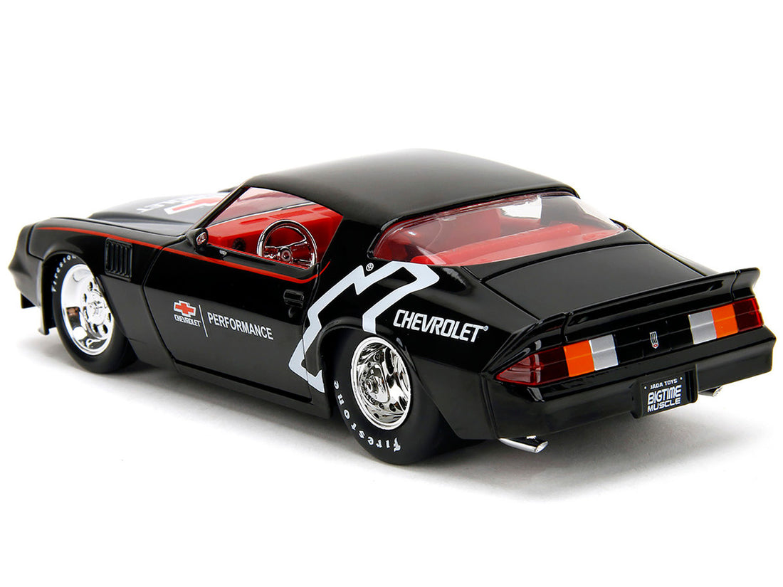 1979 Chevrolet Camaro Z28 "Chevrolet Performance" Black with Carbon Hood and Red Interior "Bigtime Muscle" Series 1/24 Diecast Model Car by Jada-0