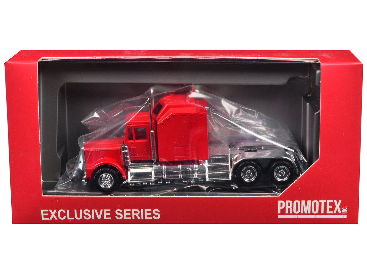 Kenworth W900 with Extra Large Sleeper Red 1/87 (HO) Plastic Model Car by Promotex-1