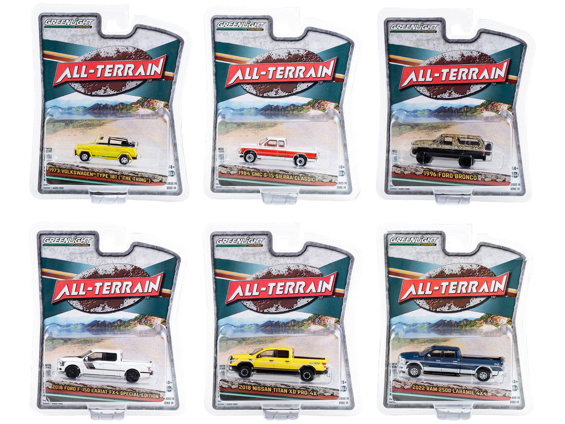 "All Terrain" Series 14 Set of 6 pieces 1/64 Diecast Model Cars by Greenlight-0