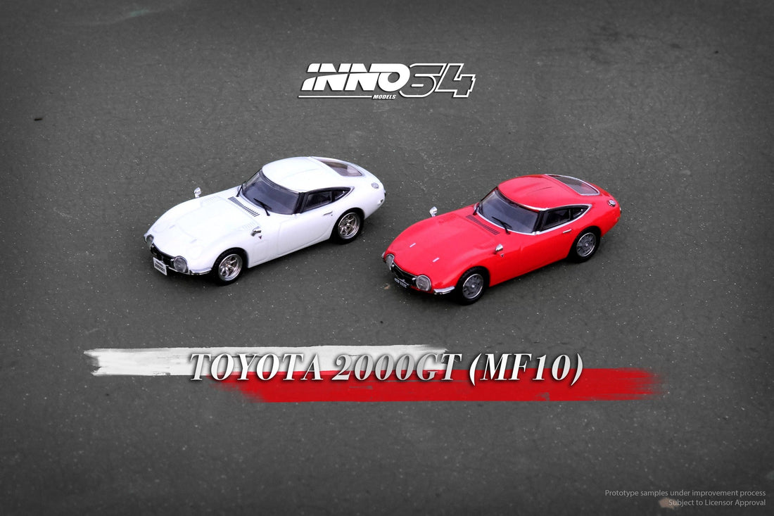 Toyota 2000GT (MF10) in Red OR White 1:64 by Inno64