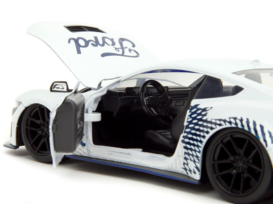 2024 Ford Mustang Dark Horse White with "Mustang Horse Graphics" "Bigtime Muscle" Series 1/24 Diecast Model Car by Jada-4