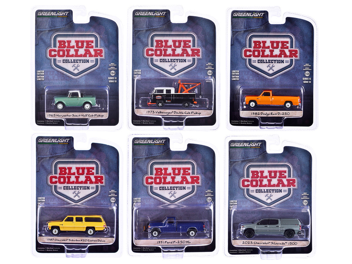 "Blue Collar Collection" Set of 6 pieces Series 13 1/64 Diecast Model Cars by Greenlight-0