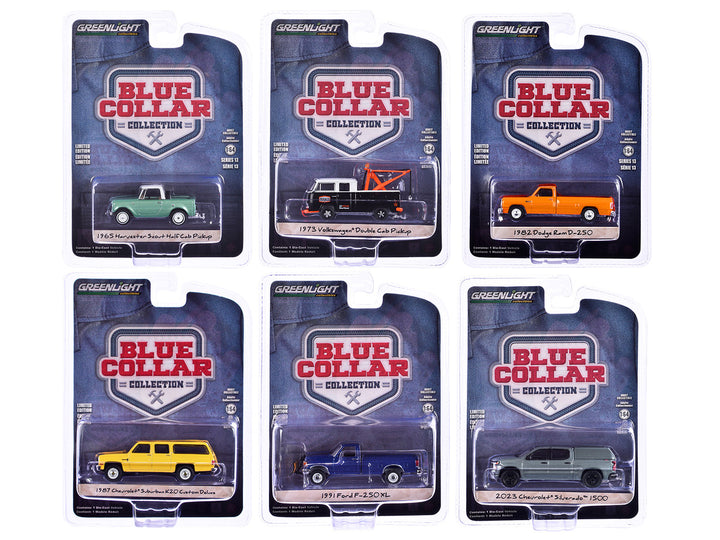 "Blue Collar Collection" Set of 6 pieces Series 13 1/64 Diecast Model Cars by Greenlight-0